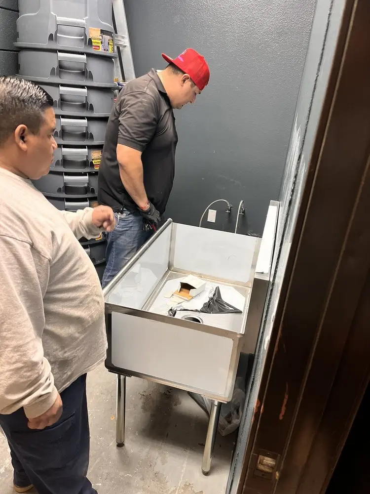Commercial plumbing and sink installation in Santa Fe